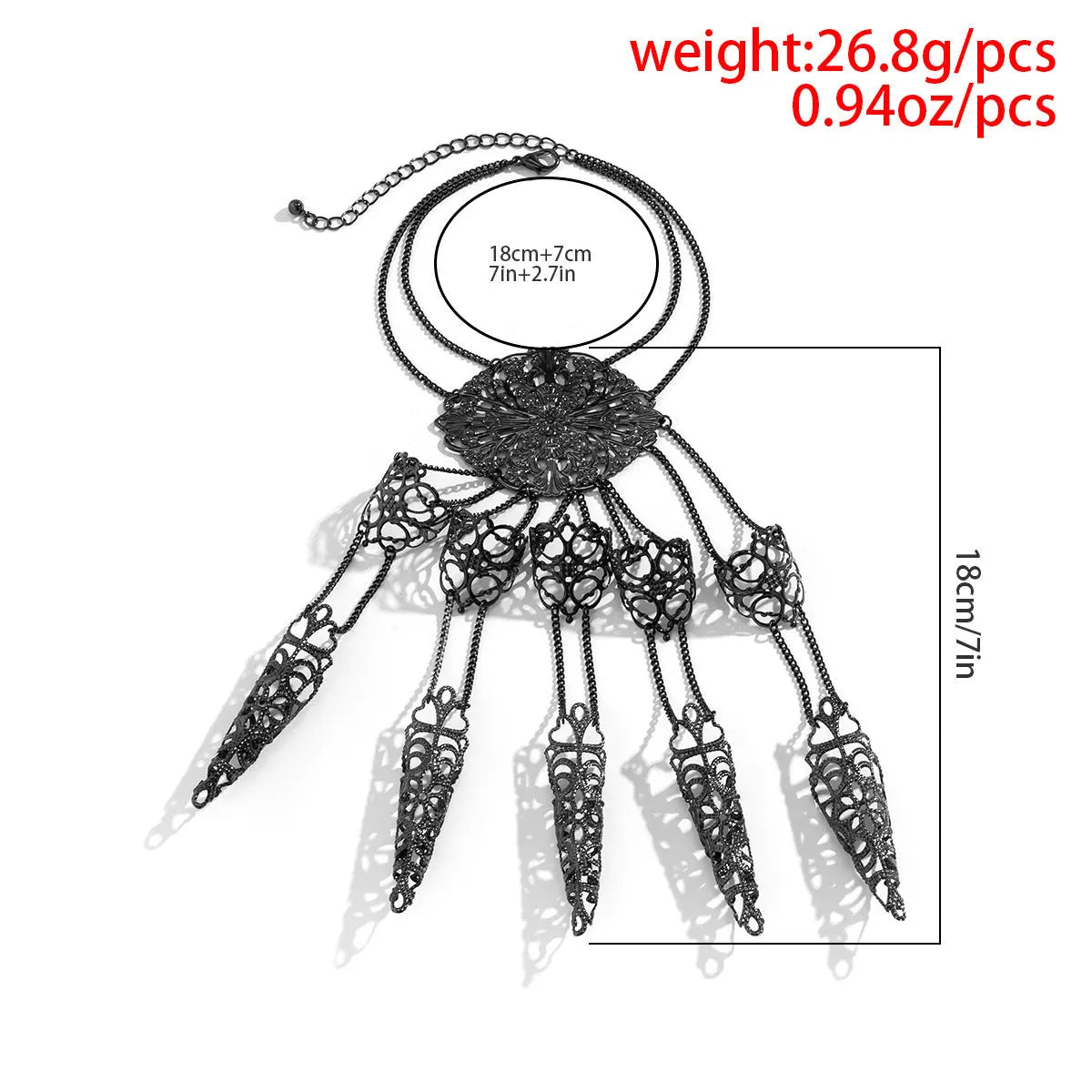 Halloween Taper Tassel Nail Back Chain | Women’s Nail Jewelry Festaan