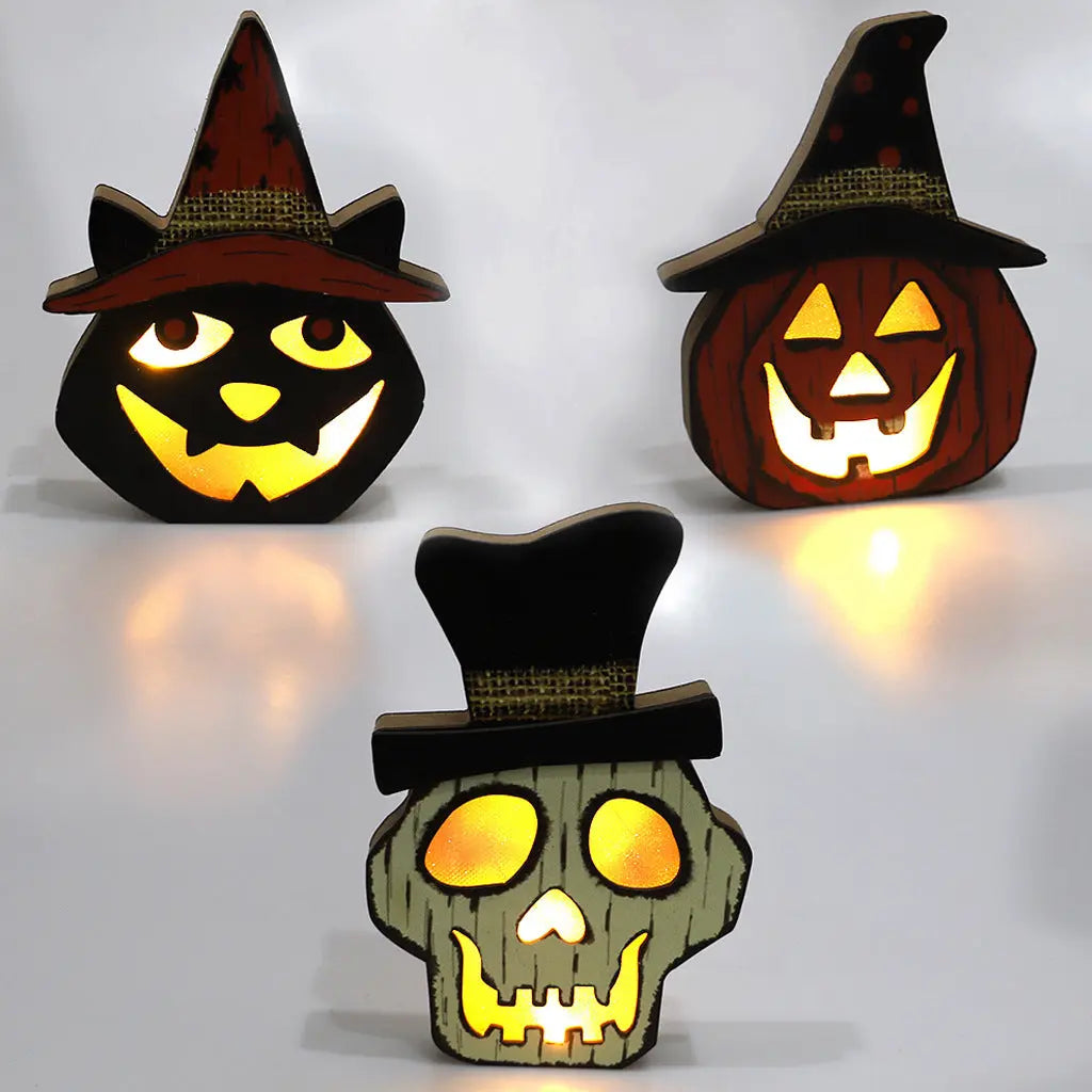 Festaan Creative Halloween Wooden Pumpkin Lamp | Unique Pumpkin Decoration Festaan
