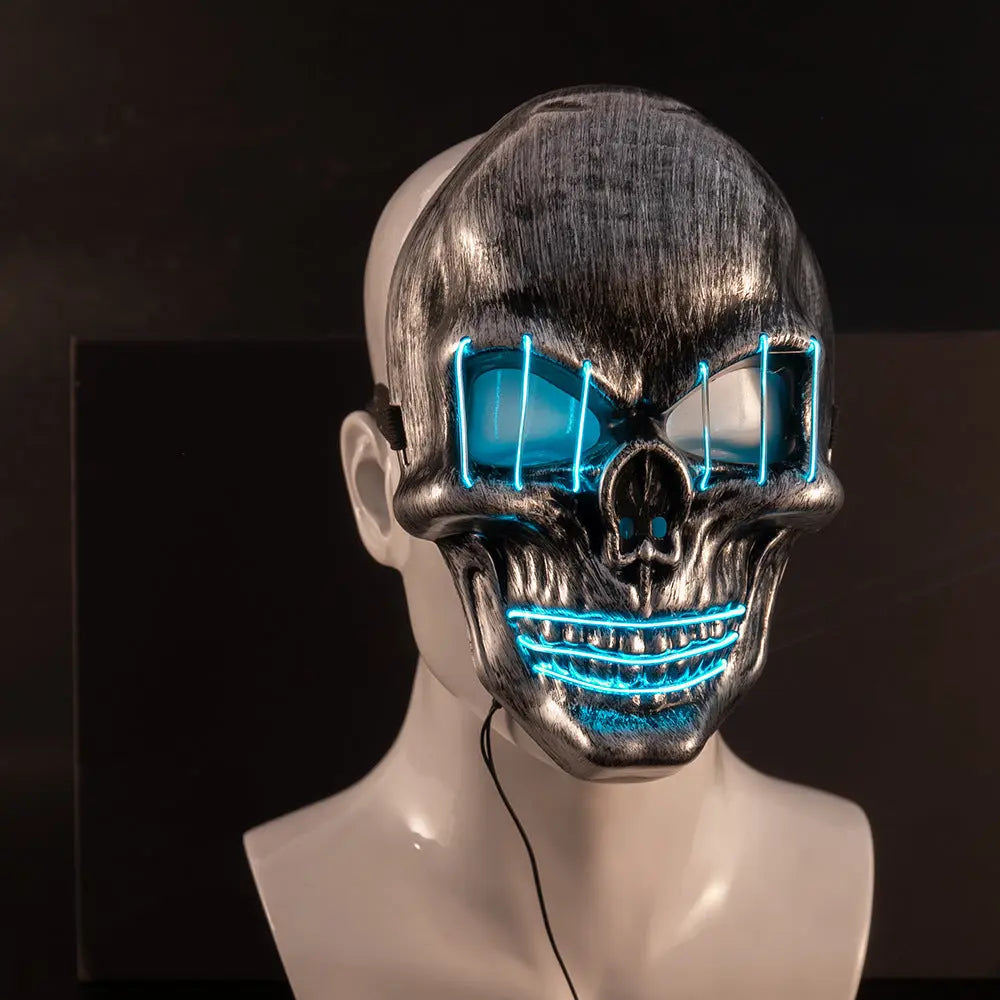 LED Halloween Face Mask | Light Up Spooky Party Mask Festaan