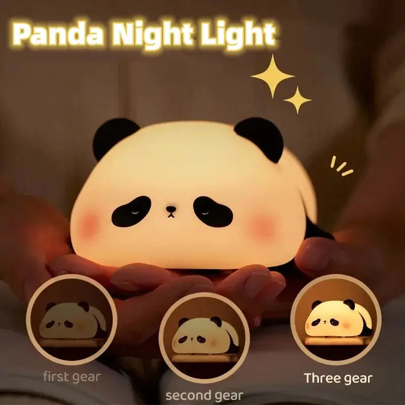 Cute Panda Night Light Kids Bedroom