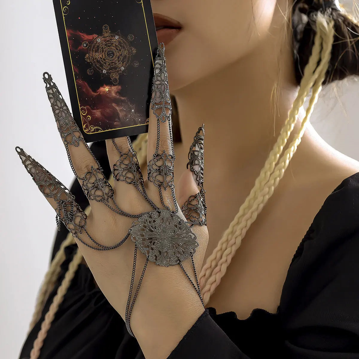 Halloween Taper Tassel Nail Back Chain | Women’s Nail Jewelry Festaan