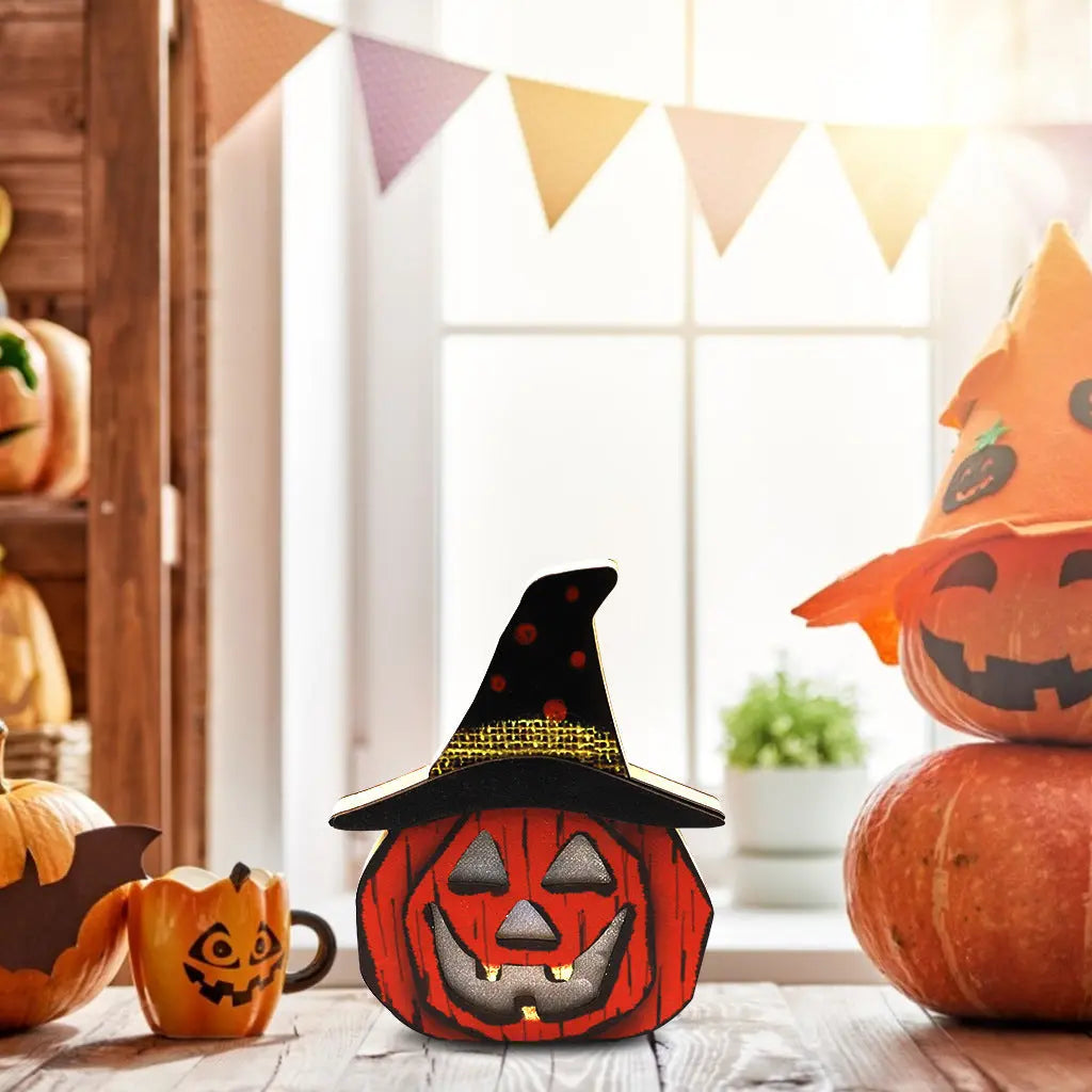 Festaan Creative Halloween Wooden Pumpkin Lamp | Unique Pumpkin Decoration Festaan