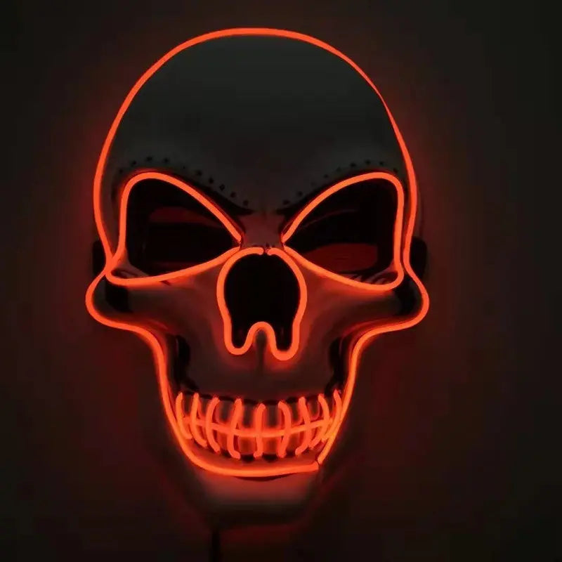 Skull LED Glowing Halloween Mask | EL Wire Design Festaan