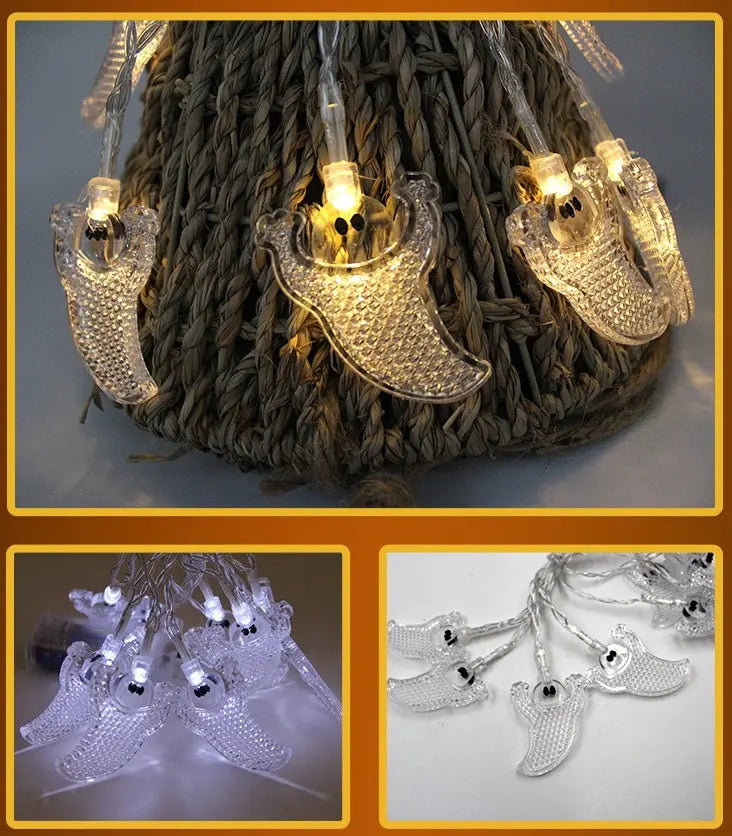 Festaan LED Pumpkin String Lights | Indoor & Outdoor Halloween Fairy Lights Festaan