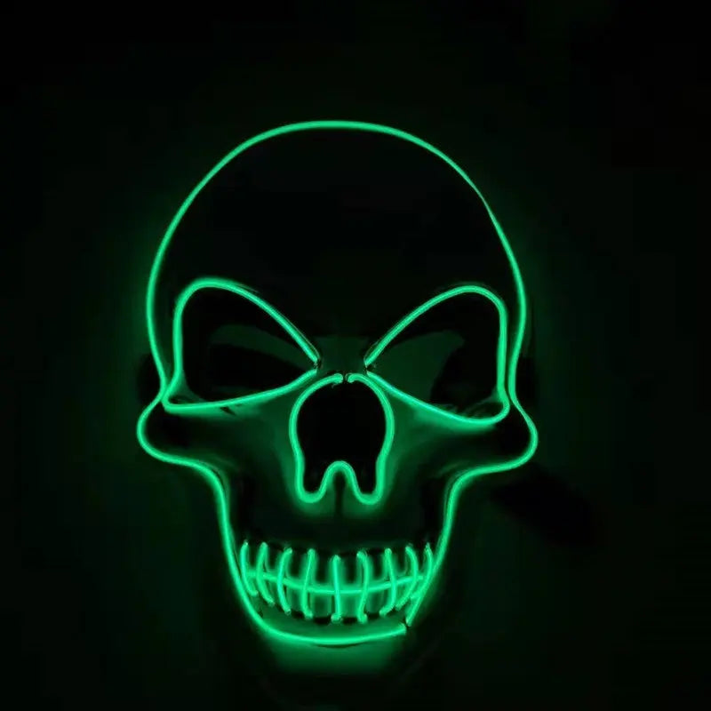 Skull LED Glowing Halloween Mask | EL Wire Design Festaan