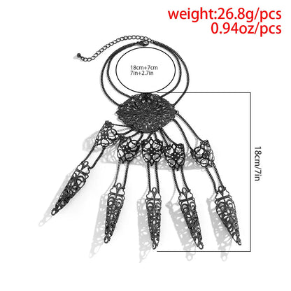 Halloween Taper Tassel Nail Back Chain | Women’s Nail Jewelry Festaan
