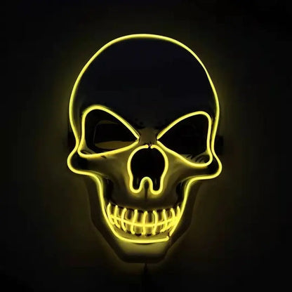 Skull LED Glowing Halloween Mask | EL Wire Design Festaan
