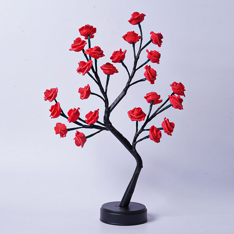 Table Lamp Flower Tree | Rose Night Light USB Festaan