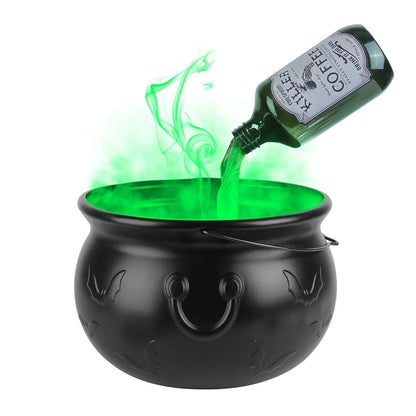 Halloween Floating Bottle Decor with Witches Cauldron & Mist Maker Festaan