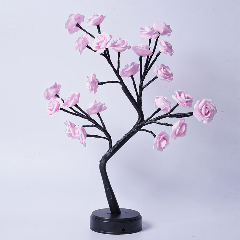 Table Lamp Flower Tree | Rose Night Light USB Festaan