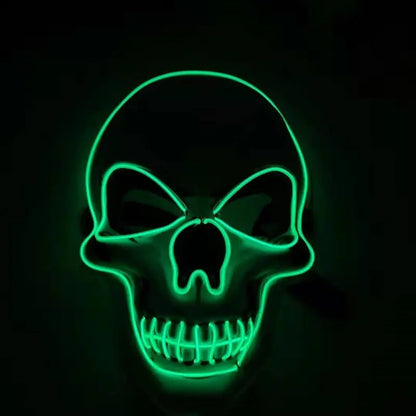 Skull LED Glowing Halloween Mask | EL Wire Design Festaan
