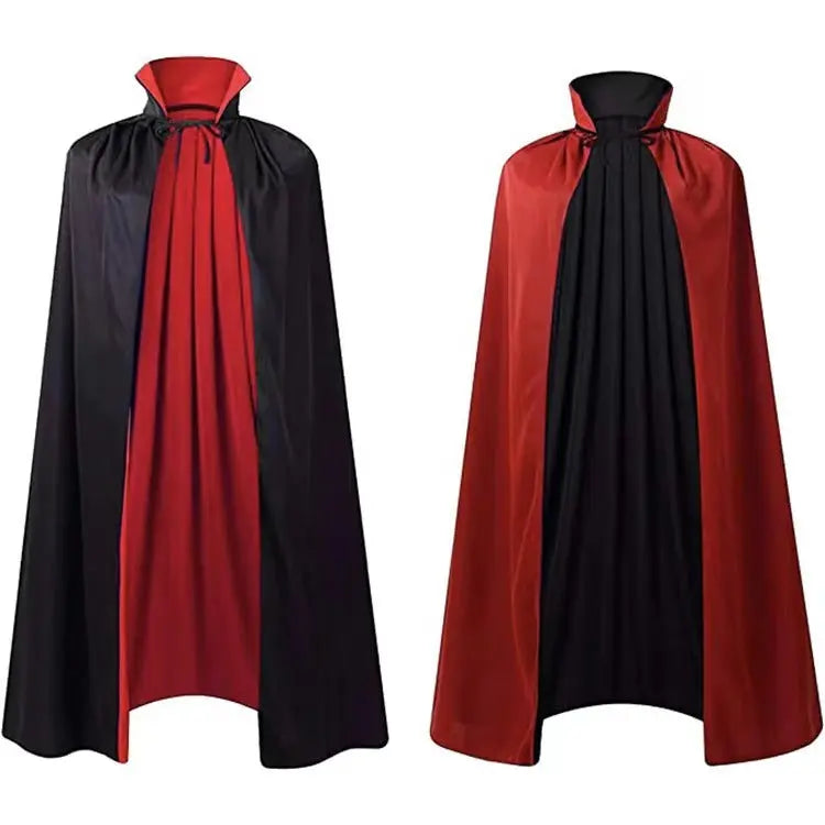 Kids Halloween Wizard Cloak Costume with Hood – Black Cape Festaan
