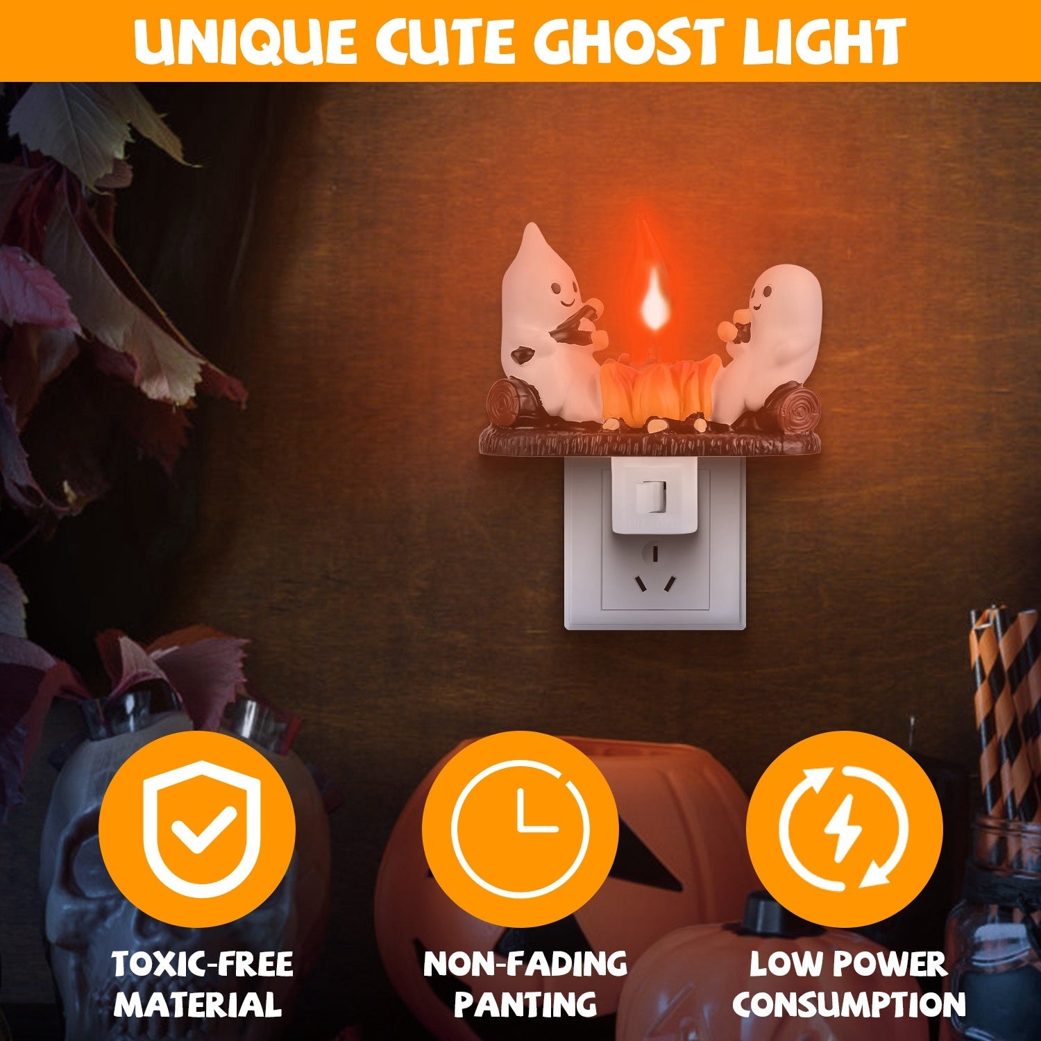 2Pcs Ghost Campfire Flickering Flame