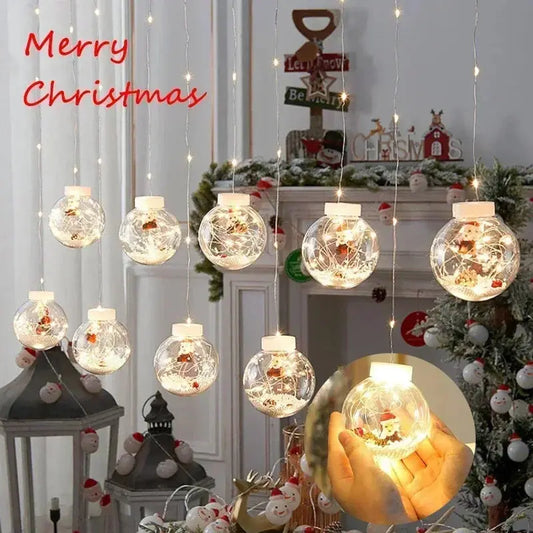 LED Curtain Lamp Snowman Design