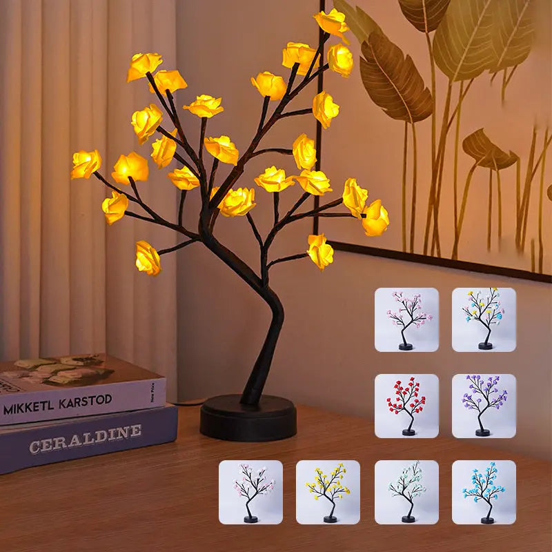 Rose Flower Tree Lamp USB Powered