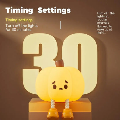 Festaan Pumpkin Silicone Night Lamp | Cute Small Halloween Pat Light Festaan