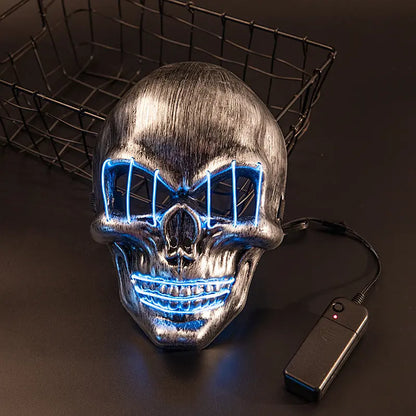 LED Halloween Face Mask | Light Up Spooky Party Mask Festaan