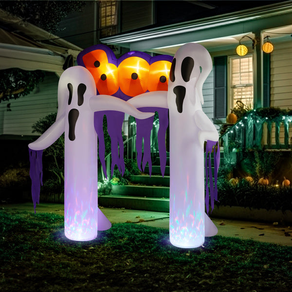 9.8ft White Ghost Arch 3 LED Lights