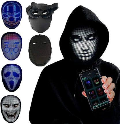 Halloween Face Masks Full Color LED | Luminous Party Mask Festaan