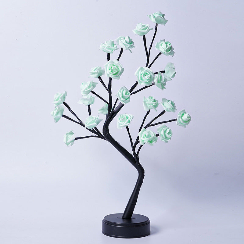 Table Lamp Flower Tree | Rose Night Light USB Festaan