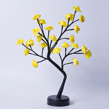 Table Lamp Flower Tree | Rose Night Light USB Festaan