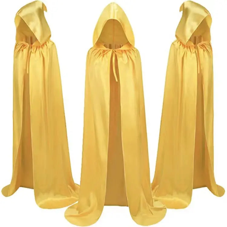 Kids Halloween Wizard Cloak Costume with Hood – Black Cape Festaan