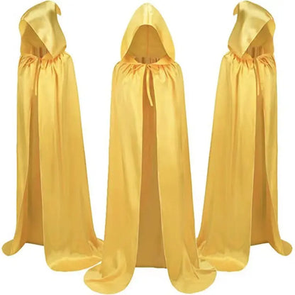 Kids Halloween Wizard Cloak Costume with Hood – Black Cape Festaan