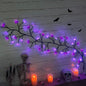 Halloween LED Willow Vine String Lights – Bat & Pumpkin Decoration - Festaan