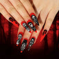 Halloween Manicure Red | Skull Grimace Nail Tip Festaan