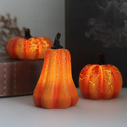 halloween pumpkin lantern led candle light